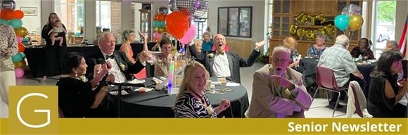 Senior Center members singing YMCA at Senior Prom