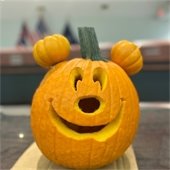 carved mickey pumpkin