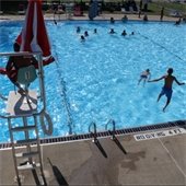 Gahanna residents swimming at Gahanna Swimming Pool
