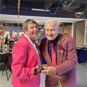 Senior Center members dancing together at Senior Prom