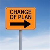 Change of Plans sign