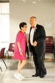 Man and woman dancing at the Gahanna Senior Center