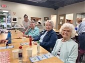 Gahanna senior residents playing morning bingo.