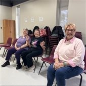 Gahanna Senior Center residents playing beanbag baseball.
