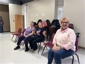 Senior citizens at the Mother's Day Tea program