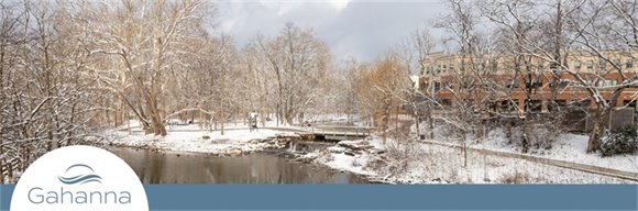 A photo of Creekside in snow on a sunny day