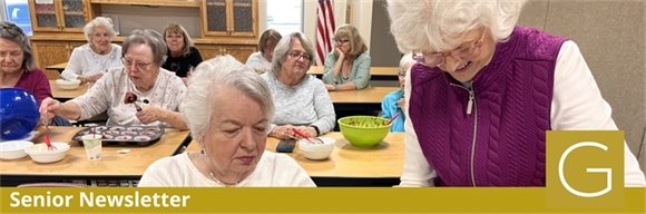 Senior Center Members Baking with Lauren