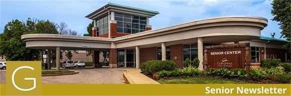 View of the front of the senior center building