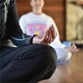 Yoga class participants