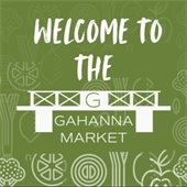 Gahanna Market graphic with a green background and white text