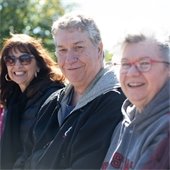 Gahanna senior residents at fall fireside