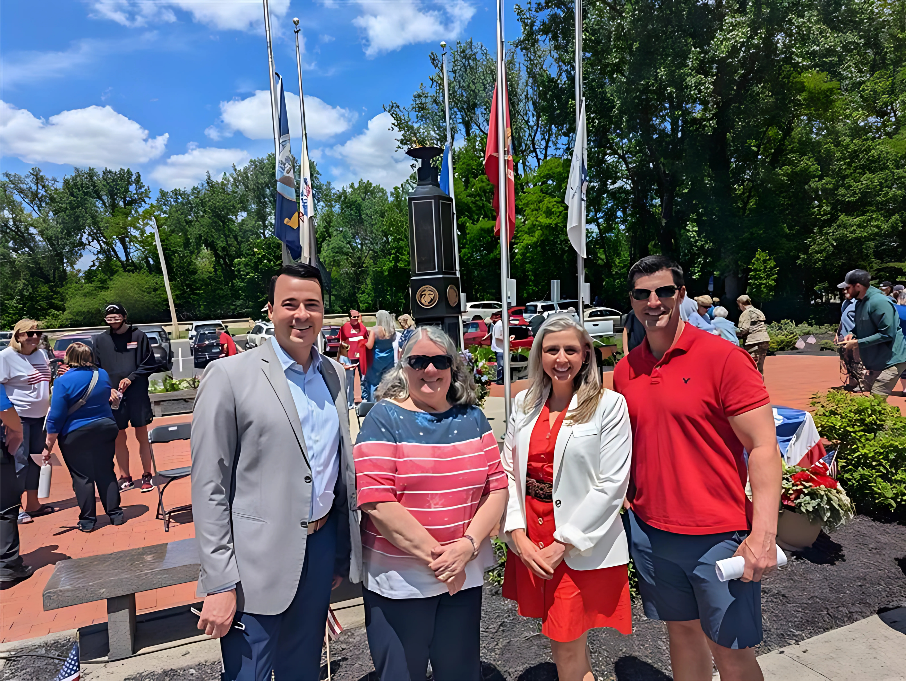 Councilmembers attend Memorial Day 2025 event.